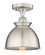 Edison One Light Semi-Flush Mount in Brushed Satin Nickel (405|616-1F-SN-M14-SN)