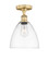 Edison One Light Semi-Flush Mount in Brushed Brass (405|616-1F-BB-GBD-92)