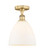 Edison One Light Semi-Flush Mount in Brushed Brass (405|616-1F-BB-GBD-91)