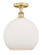 Edison One Light Semi-Flush Mount in Brushed Brass (405|616-1F-BB-G121-12)