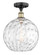 Edison One Light Semi-Flush Mount in Black Antique Brass (405|616-1F-BAB-G1215-12)