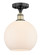 Edison One Light Semi-Flush Mount in Black Antique Brass (405|616-1F-BAB-G121-10)