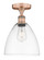 Edison One Light Semi-Flush Mount in Antique Copper (405|616-1F-AC-GBD-92)