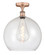 Edison One Light Semi-Flush Mount in Antique Copper (405|616-1F-AC-G124-14)