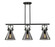 Downtown Urban Three Light Island Pendant in Matte Black (405|411-3I-BK-G411-10SM)