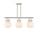 Downtown Urban Three Light Island Pendant in Satin Nickel (405|410-3I-SN-G410-10WH)