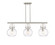 Downtown Urban Three Light Island Pendant in Satin Nickel (405|410-3I-SN-G410-10CL)