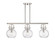Downtown Urban Three Light Island Pendant in Polished Nickel (405|410-3I-PN-G410-10SDY)