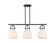 Downtown Urban Three Light Island Pendant in Matte Black (405|410-3I-BK-G412-10WH)