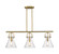 Downtown Urban Three Light Island Pendant in Brushed Brass (405|410-3I-BB-G411-10CL)