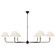 Piaf LED Chandelier in Aged Iron and Ebonized Oak (268|TOB 5454AI/EBO-L)