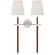 Bryant Wrapped LED Wall Sconce in Polished Nickel and Natural Leather (268|TOB 2584PN/NAT-L)