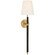 Bryant Wrapped LED Wall Sconce in Hand-Rubbed Antique Brass and Chocolate Leather (268|TOB 2582HAB/CHC-L)