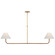 Basden LED Linear Chandelier in Antique-Burnished Brass and Natural Rattan (268|CHC 5087AB/NRT-L)