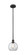 Edison One Light Mini Pendant in Matte Black (405|616-1S-BK-G122-8)