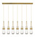Downtown Urban Seven Light Linear Pendant in Brushed Brass (405|127-452-1P-BB-G452-4CL)