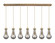 Downtown Urban Seven Light Linear Pendant in Brushed Brass (405|127-451-1P-BB-G451-5SM)