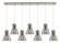 Downtown Urban Six Light Linear Pendant in Brushed Satin Nickel (405|127-410-1PS-SN-G411-8SM)