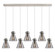 Downtown Urban Nine Light Linear Pendant in Polished Nickel (405|127-410-1PS-PN-G411-8SM)