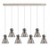Downtown Urban Seven Light Linear Pendant in Polished Nickel (405|127-410-1PS-PN-G411-8SM)