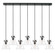 Downtown Urban Five Light Linear Pendant in Matte Black (405|127-410-1PS-BK-G411-8CL)