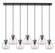 Newton Six Light Linear Pendant in Matte Black (405|127-410-1PS-BK-G410-8SDY) Newton Six Light Linear Pendant in Matte Black (405|127-410-1PS-BK-G410-8SDY)