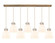 Downtown Urban Seven Light Linear Pendant in Brushed Brass (405|127-410-1PS-BB-G412-8WH)