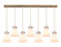 Downtown Urban Seven Light Linear Pendant in Brushed Brass (405|127-410-1PS-BB-G411-8WH)