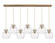Downtown Urban Six Light Linear Pendant in Brushed Brass (405|127-410-1PS-BB-G410-8CL)