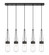 Downtown Urban Five Light Linear Pendant in Matte Black (405|125-452-1P-BK-G452-4CL)