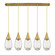 Downtown Urban Five Light Linear Pendant in Brushed Brass (405|125-450-1P-BB-G450-6CL)