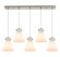 Downtown Urban Five Light Linear Pendant in Brushed Satin Nickel (405|125-410-1PS-SN-G411-8WH)