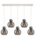 Newton Six Light Linear Pendant in Polished Nickel (405|125-410-1PS-PN-G410-8SM)