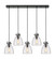 Downtown Urban Five Light Linear Pendant in Matte Black (405|125-410-1PS-BK-G412-8SDY)