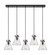 Downtown Urban Five Light Linear Pendant in Matte Black (405|125-410-1PS-BK-G411-8SDY)