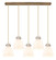 Downtown Urban Nine Light Linear Pendant in Brushed Brass (405|125-410-1PS-BB-G412-8WH)