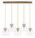 Downtown Urban LED Linear Pendant in Brushed Brass (405|125-410-1PS-BB-G412-8CL)