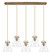 Downtown Urban Eight Light Linear Pendant in Brushed Brass (405|125-410-1PS-BB-G411-8CL)