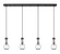 Downtown Urban Four Light Linear Pendant in Matte Black (405|124-451-1P-BK-G451-5CL)