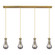 Downtown Urban Four Light Linear Pendant in Brushed Brass (405|124-451-1P-BB-G451-5SM)