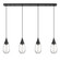Downtown Urban Four Light Linear Pendant in Matte Black (405|124-450-1P-BK-G450-6CL)