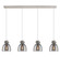 Downtown Urban Four Light Linear Pendant in Polished Nickel (405|124-410-1PS-PN-G412-8SM)