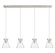 Downtown Urban Six Light Linear Pendant in Polished Nickel (405|124-410-1PS-PN-G411-8CL)