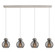 Newton Four Light Linear Pendant in Polished Nickel (405|124-410-1PS-PN-G410-8SM)