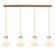 Downtown Urban Four Light Linear Pendant in Brushed Brass (405|124-410-1PS-BB-G411-8WH)
