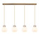 Newton Eight Light Linear Pendant in Brushed Brass (405|124-410-1PS-BB-G410-8WH)