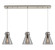 Downtown Urban Six Light Linear Pendant in Brushed Satin Nickel (405|123-410-1PS-SN-G411-8SM)