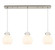 Newton Three Light Linear Pendant in Brushed Satin Nickel (405|123-410-1PS-SN-G410-8WH)