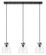 Downtown Urban Three Light Linear Pendant in Matte Black (405|123-410-1PS-BK-G412-8CL)