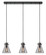 Downtown Urban Three Light Linear Pendant in Matte Black (405|123-410-1PS-BK-G411-8SM)